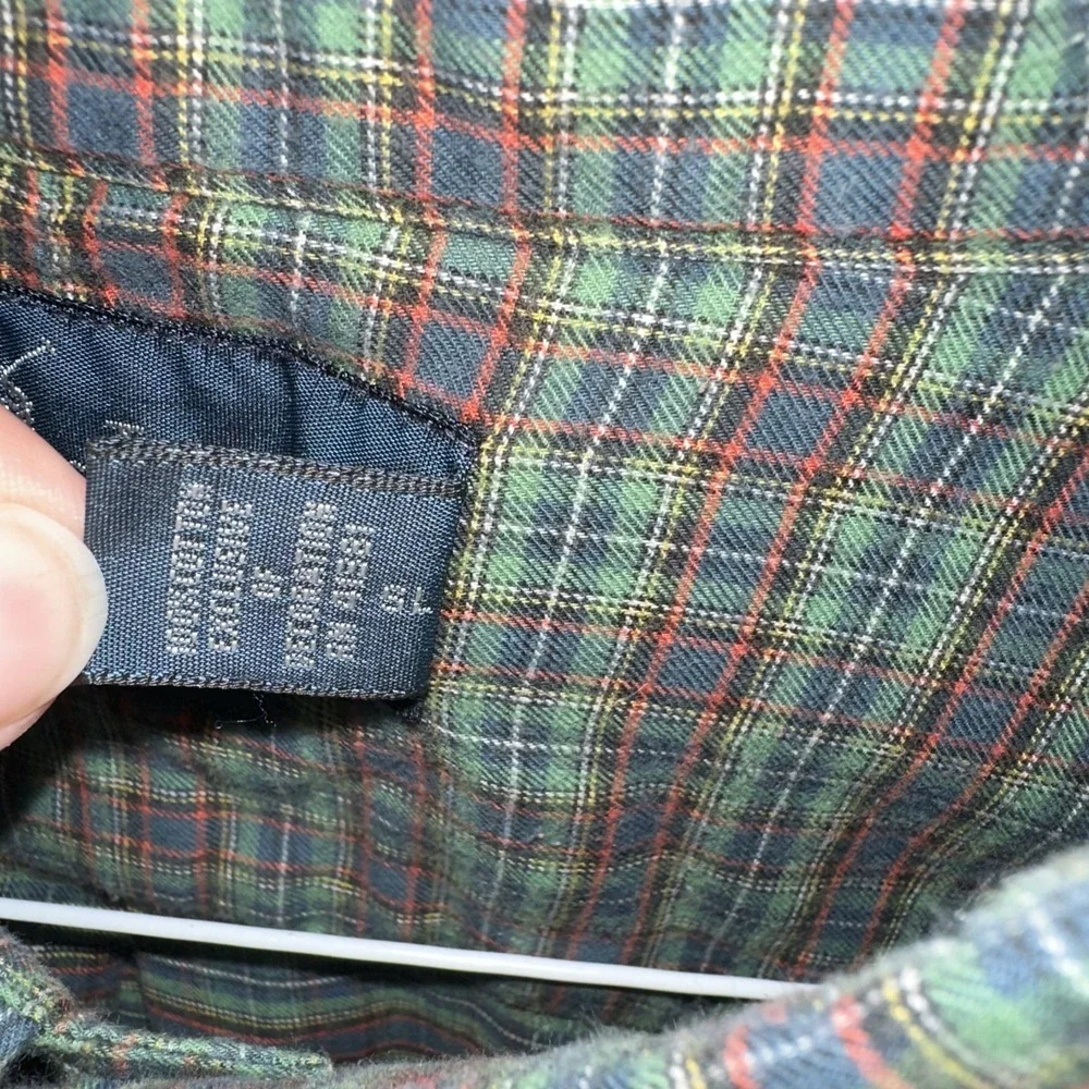 Ralph Lauren Polo Custom Fit Button Down Plaid Size XL Green Blue Red